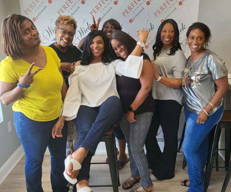 7 happy ladies celebrating clear skin from silk c day spa